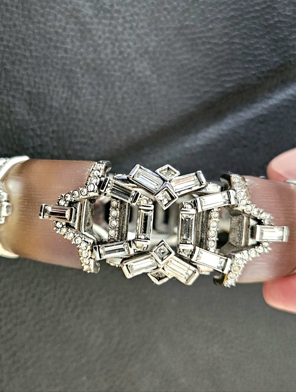 Alexis Bittar Crystal Lucite Lavender Hue Bracelet